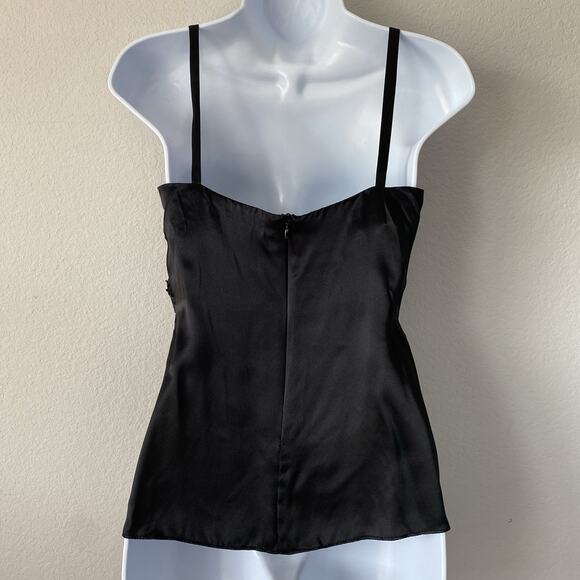 VTG Suzette Small 100% Silk Top Whimsigoth Beaded Empire Waist Babydoll Elegant - Picture 2 of 8